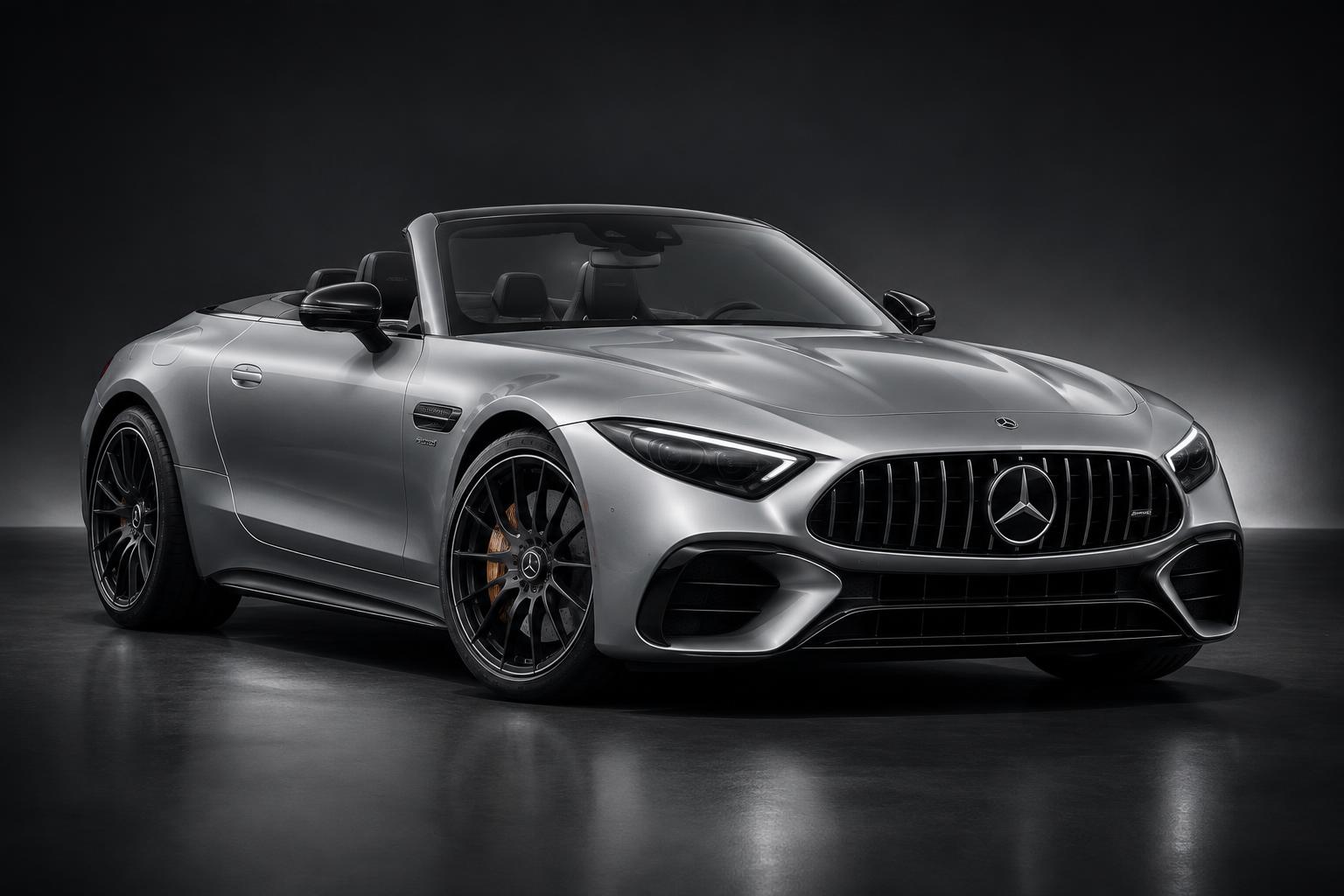 Illustrative silver Mercedes-AMG SL 43 roadster